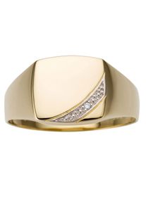 Firetti Herren Goldring "Schmuck Geschenk Gold 333 Herrenring Goldring Siegelring", 22, 0,005 ct P2 = erkennbare Einschlüsse, Gelbgold 333-Diamanten,
