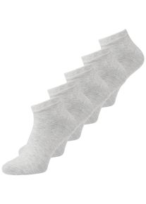 Jack & Jones JACK & JONES Herren Kurzsocken "JACDONGO SOCKS 5 PACK NOOS", grau, Baumwollmischung, meliert, Socken