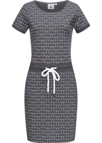 PEAK TIME Damen Sommerkleid "L80023", grau, modisch, Gr. M, 60% Baumwolle, 40% Polyester, Kleider, leichtes Jersey Strandkleid mit Kordel