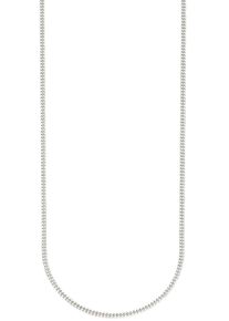 Bruno Banani Damen Panzerkette "Schmuck Geschenk Silber 925 Halsschmuck Halskette 1,5 mm breit", Silber 925 (Sterlingsilber), L: 45cm B: 1,5mm,