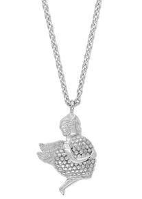 Engelsrufer Damen Kette mit Anhänger "Himmlischer Begleiter, ERN-ANGEL-HEART, ERN-ANGEL-HEART-BIG", Silber 925 (Sterlingsilber), L: 50cm, silber,