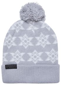 Urban Classics Damen Beanie "Urban Classics Unisex Pom Beanie", grau, 68% Polyacryl, 30% Polyester, 2% Elasthan, Mützen