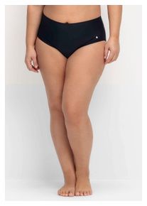sheego Damen Bikini-Hose "Große Größen", blau, Gr. 40, unifarben, Polyamid, Xtra Life LYCRA, Badehosen, in hohem Schnitt, mit Shaping-Einsatz