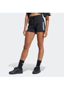 Damen Shorts "W LIN FT SHO", schwarz-weiß, sportlich, Gr. XS, adidas Sportswear, Obermaterial: 100% Baumwolle, Hosen