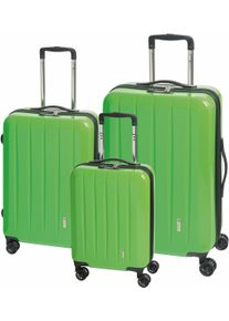 Check.In Trolleyset "London 2.0", grün, Koffer-Sets, Kofferset, Gepäckset, klein mittel groß, Handgepäck, Aufgabegepäck