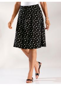 Classic Basics Damen Webrock, schwarz, Gr. 24, gemustert, animal-print, bedruckt, 100% Viskose, Röcke