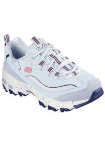 Skechers Damen Sneaker "D'LITES-BOLD VIEWS", Gr. 35, blau, Leder, Textil, sportlich, Schuhe, Freizeitschuh, Halbschuh, Schnürschuh mit Air-Cooled