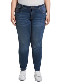 Tom Tailor PLUS Damen Slim-fit-Jeans, blau, casual, Gr. 44, Denim/Jeans, Obermaterial: 91% Baumwolle, 7% Polyester, 2% Elasthan, Jeans