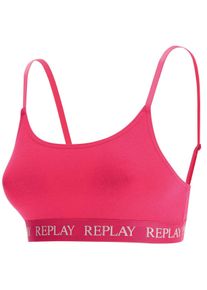 Replay Damen Bustier "LADY CASUAL BRALETTE", Gr. M, pink, Obermaterial: 50% Viskose, 45% Baumwolle, 5% Elasthan, unifarben, sportlich, BHs, mit