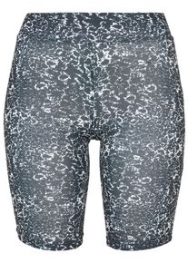 Urban Classics Damen Stoffhose "Urban Classics Damen Ladies AOP Cycle Shorts", schwarz-weiß, Gr. XS, unifarben, 94% Polyester, 6% Elasthan, Hosen