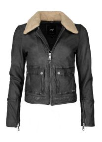 Maze Damen Lederjacke "42020103", schwarz, Gr. M, Obermaterial: 100% Lammleder / Futter: 100% Baumwolle / Kragen: 100% Polyester / Ärmelfutter: 100%