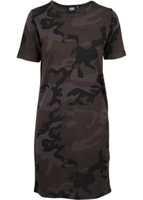 Urban Classics Damen Shirtkleid "Urban Classics Damen Ladies Camo Tee Dress", grün, casual, Gr. XS, 60% Baumwolle, 40% Polyester, Kleider