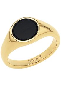 Amor Damen Fingerring "2037297/-298/-299/-300-306, 2037307/-08/-09/-10-16", 54, Edelstahl, 1,9mm, schwarz, Edelstahl, Fingerringe, mit Onyx