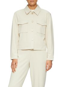 s.Oliver Damen Kurzjacke, beige, casual, Gr. 46, unifarben, Jersey, Obermaterial: 74% Polyester, 22% Viskose, 4% Elasthan. Futter: 100% Polyester,