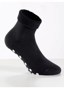 wäschepur WÄSCHEPUR Damen ABS-Socken, Gr. 2, schwarz, 80% Baumwolle, 15% Polyamid, 5% Elasthan, Socken