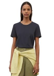 Marc O'Polo MARC O'POLO Damen T-Shirt "T-shirt, short sleeve, round neck", blau, casual, Gr. L, Single Jersey, Obermaterial: 100% Baumwolle, Shirts