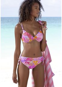 Sunseeker Damen Bikini-Hose "Butterfly", lila, Gr. 34, bedruckt, Microfaser, Polyamid, Badehosen, mit Schmetterling-Design