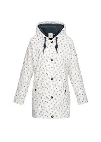 DEPROC Active Damen Regenjacke "Friesennerz HALIFAX ANCHOR WOMEN", weiß, casual, Gr. 38, Obermaterial: 100% Polyurethan; Futter: 100% Polyester,