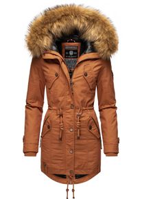 Marikoo Damen Wintermantel "La Viva Prc", braun, casual, Gr. XS, Oberstoff: 100% Baumwolle, Futter: 100% Polyester, Wattierung: 100% Polyester,