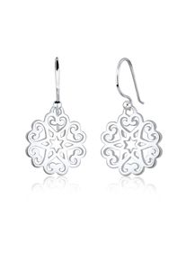 Elli Damen Paar Ohrhänger "Ohrhänger Ornament 925 Sterling Silber", OneSize, ohne Stein, Silber 925 (Sterlingsilber), silber, Silber 925