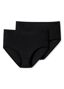 Schiesser Damen Midislip ""Modal Essentials"", Gr. 46, schwarz, Single Jersey, Obermaterial: 80% Modal, 10% Elasthan, 10% Polyester, unifarben,