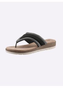 Casual Looks Damen Pantolette, Gr. 36, schwarz, Synthetik, modisch, Schuhe