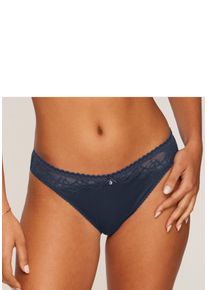 Lascana Damen Slip "Alana", Gr. 40, blau, Obermaterial: 50% Polyamid, 40% Seide, 10% Elasthan, Unterhosen, aus edler, schimmernder Qualität mit hohem