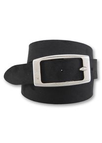 Bernd Götz BERND GÖTZ Damen Ledergürtel, schwarz, casual,feminin,klassisch, Gr. 110, unifarben, Leder, Gürtel, Veloursledergürtel mit länglicher Schließe