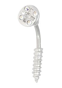 Vivance Damen Bauchnabelpiercing "twisted piercing", silber, Chirurgiestahl, Piercings
