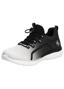 Rieker Damen Slip-On Sneaker, Gr. 36, schwarz, Textil, Lederimitat, casual, Schuhe, Slipper, Freizeitschuh mit trendigem Farbübergang