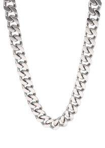 Firetti Herren Panzerkette "Schmuck Geschenk Edelstahl Halsschmuck Halskette 12 mm breit", 55, Edelstahl, L: 55cm B: 12mm, silber, Edelstahl, B:12mm,