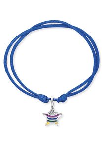 Herzengel Mädchen Armband "Stern rainbow, HEB-STAR-RAINBOW", Silber 925 (Sterlingsilber)-Nylon, bunt, Silber 925 (Sterlingsilber), Nylon, Armbänder,