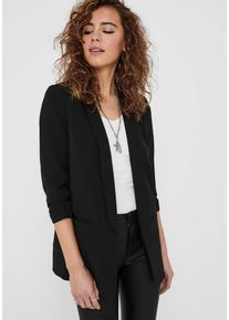 Only Damen Kurzblazer "ONLELLY 3/4 LIFE BLAZER TLR NOOS", schwarz, modisch, Gr. 40, unifarben, Web, Obermaterial: 95% Polyester, 5% Elasthan, Blazer,