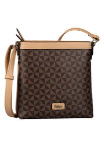 Gabor Damen Umhängetasche "Barina", braun, Polyurethan, Taschen, aus Lederimitat mit charakteristischem All-Over-Druck und Metall Logo