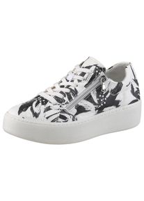 Waldläufer WALDLÄUFER Damen Plateausneaker "H-NICKY", Gr. 7,5, schwarz-weiß, Textil, modisch, Schuhe, Freizeitschuh, Halbschuh, Schnürschuh mit seitlichem