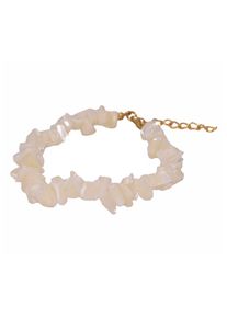Firetti Damen Armband "Schmuck Geschenk Armschmuck Armkette Edelstein Farbstein Perlmutt", Messing, gold, Messing, Armbänder, Made in Germany - mit