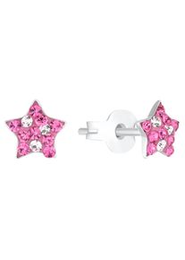 Mädchen Paar Ohrstecker "Shining Star, 2036428", Silber 925 (Sterlingsilber), weiß, Prinzessin Lillifee, Silber 925 (Sterlingsilber), Ohrringe, mit