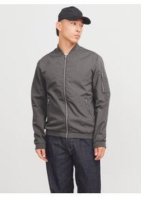 Jack & Jones JACK & JONES Herren Blouson "JJERUSH BOMBER NOOS", grau, modisch, Gr. L, unifarben, Web, Obermaterial: 100% Polyester, Jacken, mit