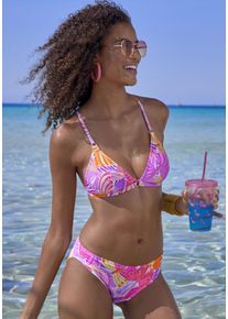 Sunseeker Damen Triangel-Bikini-Top "Butterfly", lila, Gr. 34, bedruckt, Microfaser, Polyamid, Bikini-Oberteile, mit Schmetterling-Design