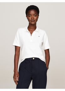 Tommy Hilfiger Damen Poloshirt "1985 Regular Fit Pique Premium Polo", beige, casual, Gr. S, unifarben, Piquu00e9, Obermaterial: 95% Baumwolle, 5%