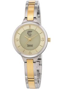 ETT Damen Solaruhr "Solar Drive", gold, Armbanduhren, Armbanduhr, Damenuhr, Titan