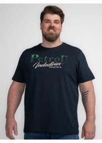 Herren Print-Shirt "Men T-Shirt SS Classic Print", blau, casual, Gr. 4XL, PETROL INDUSTRIES, Jersey, Obermaterial: 100% Baumwolle, Shirts