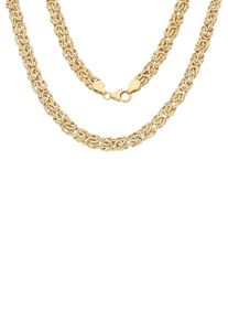 Firetti Damen Königskette "Schmuck Geschenk Gold 375 oder 585 Halsschmuck Halskette 7,0 mm breit", 50, Gelbgold 585, B: 7mm, gold, Gelbgold 585,