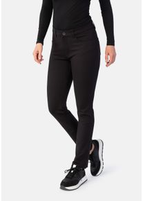STOOKER WOMEN Damen 5-Pocket-Hose "Milano Jersey Magic Shape Fit", schwarz, casual, Gr. 36, Twill, 70% Viskose, 25% Polyester, 5% Elasthan, Hosen,