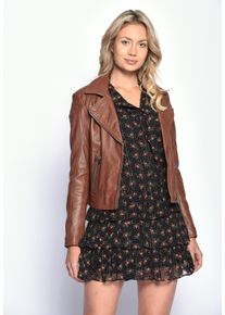 Maze Damen Lederjacke "Ibiza", braun, Gr. XXL, Obermaterial: 100% Lammleder / Futter: 100% Baumwolle / Ärmelfutter: 100% Polyester, Jacken