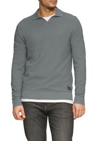 s.Oliver Herren Strickpullover, grau, casual, Gr. S, mehrfarbig, Strick, Obermaterial: 100% Baumwolle, Pullover, mit Polokragen