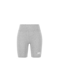Damen Bikerhose "Alpha Industries Women - Shorts Basic Bike Shorts SL Women", grau, Gr. S, Alpha Industries, Obermaterial: 95% Baumwolle, 5% Elastan,