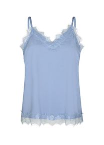 Freequent Damen Spitzentop "BICCO-ST", blau, casual, Gr. XXL, unifarben, Web, Obermaterial: 95% Polyester, 5% Elasthan, Tops, mit Spaghetti-Trägern