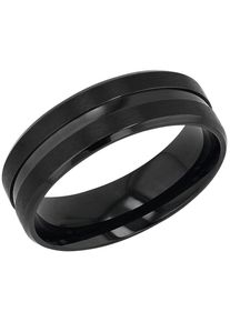 Amor Damen Fingerring "2037292/-93/-94/-95/-96", 56, Edelstahl, schwarz, Edelstahl, Fingerringe