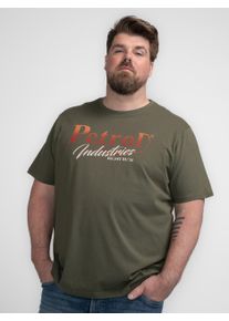 Herren Print-Shirt "Men T-Shirt SS Classic Print", grün, casual, Gr. 4XL, PETROL INDUSTRIES, Jersey, Obermaterial: 100% Baumwolle, Shirts